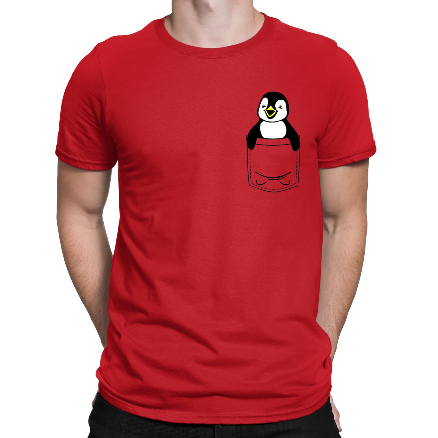 Penguin Pocket Print Mens T-shirt