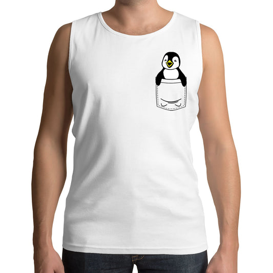 Penguin Pocket Print Mens Vest