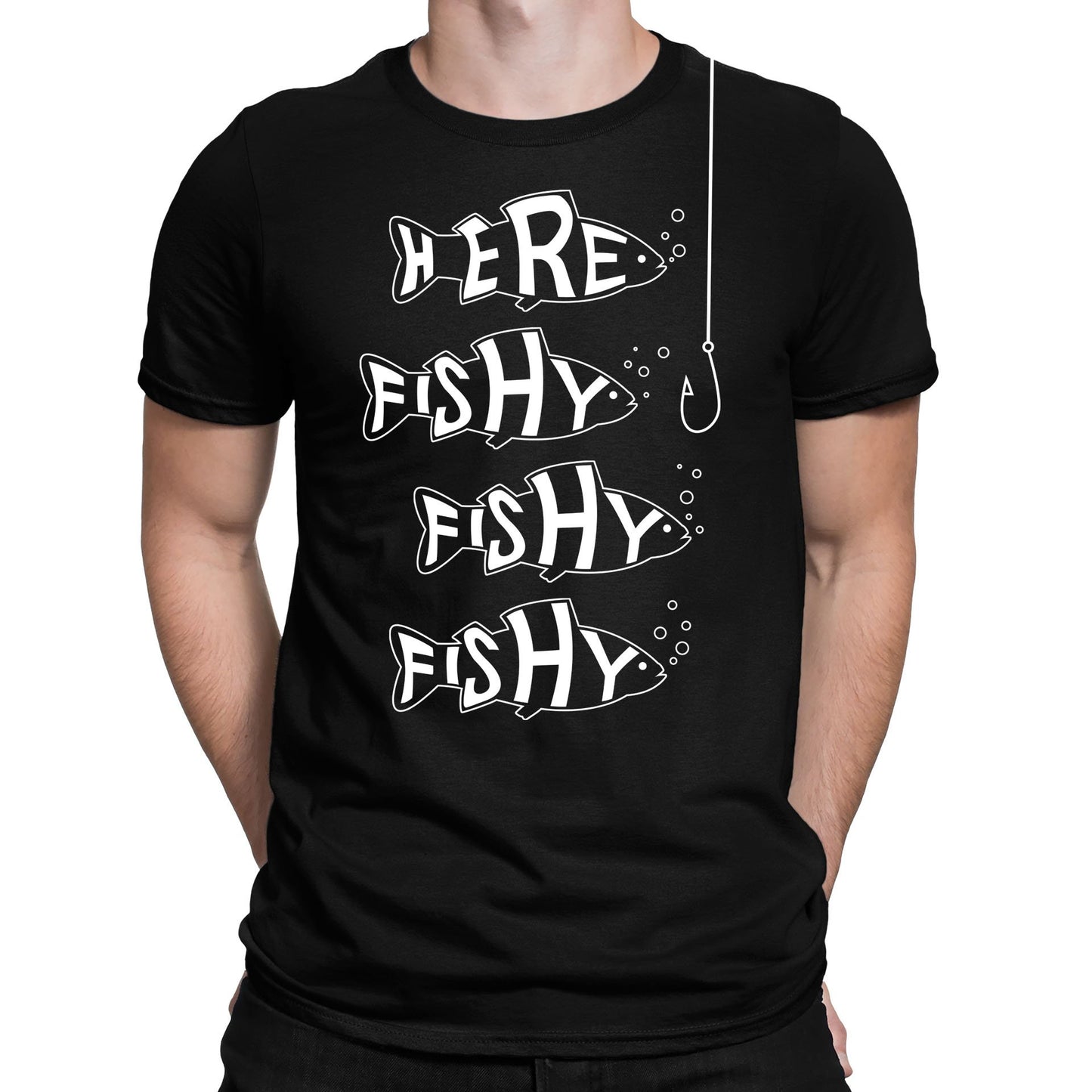 Here Fishy Fishy Fishy Mens T-shirt