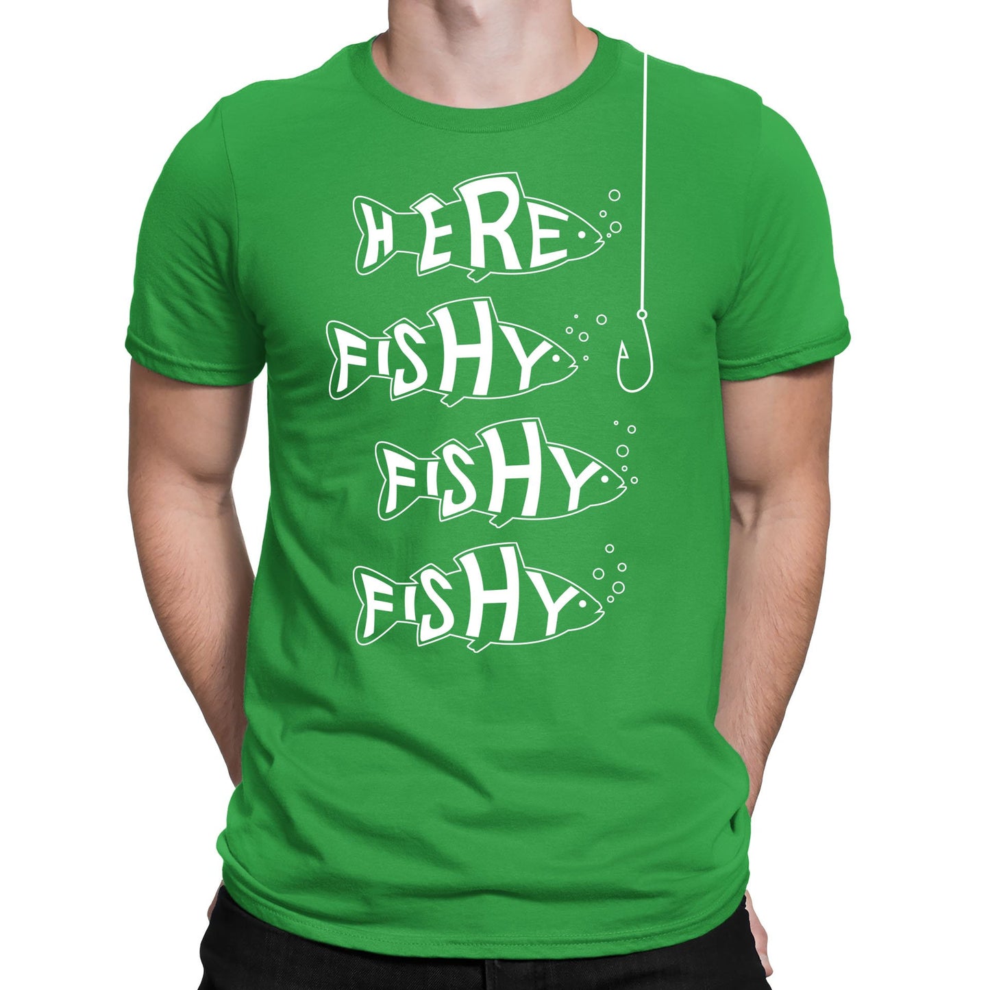 Here Fishy Fishy Fishy Mens T-shirt