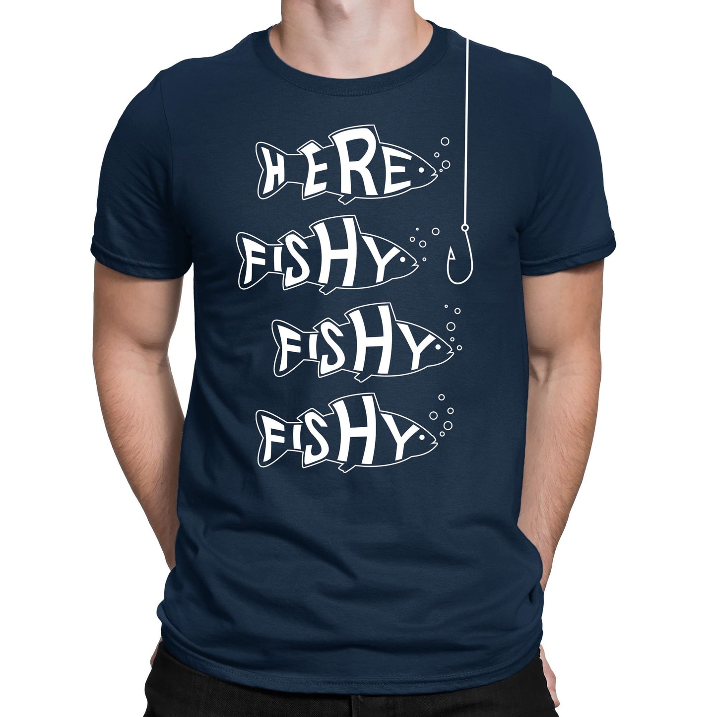 Here Fishy Fishy Fishy Mens T-shirt