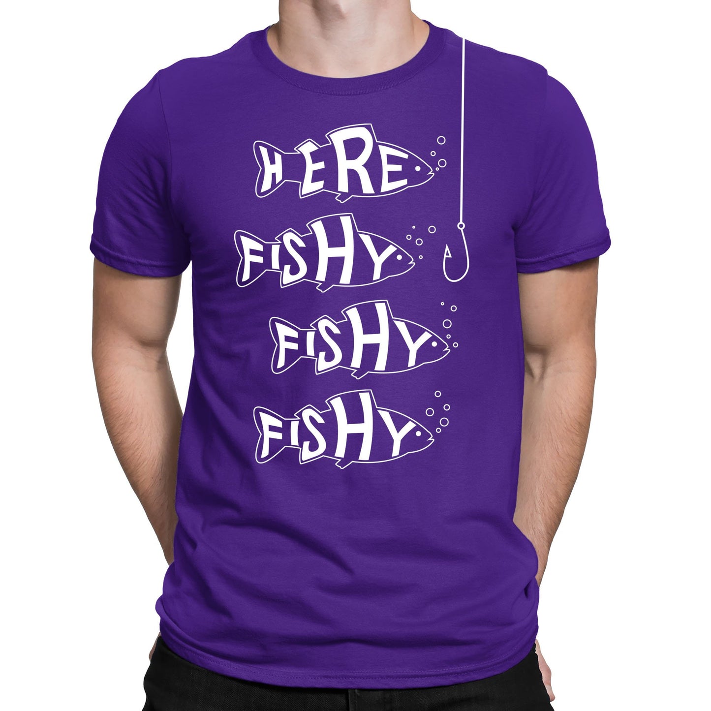 Here Fishy Fishy Fishy Mens T-shirt