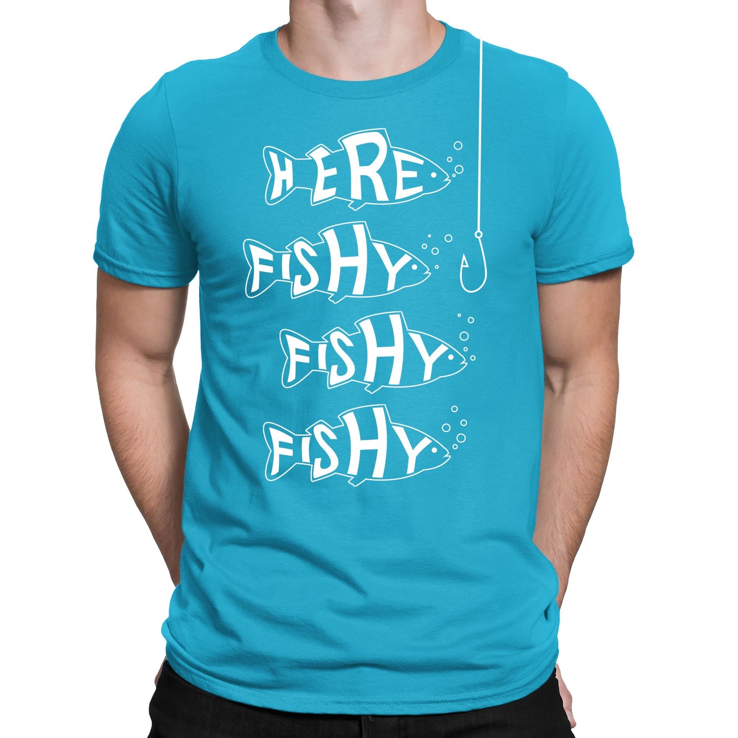 Here Fishy Fishy Fishy Mens T-shirt