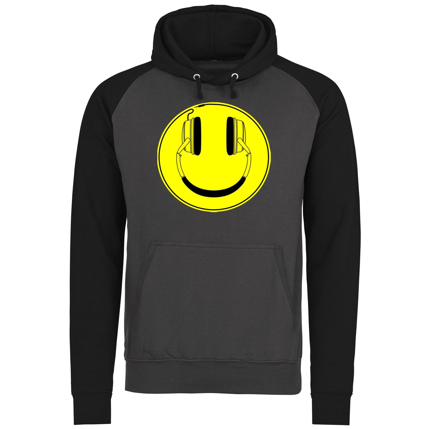 Headphones Smile Face Baseball Hoodie