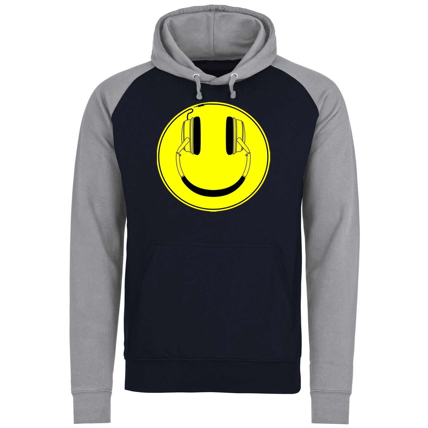 Headphones Smile Face Baseball Hoodie