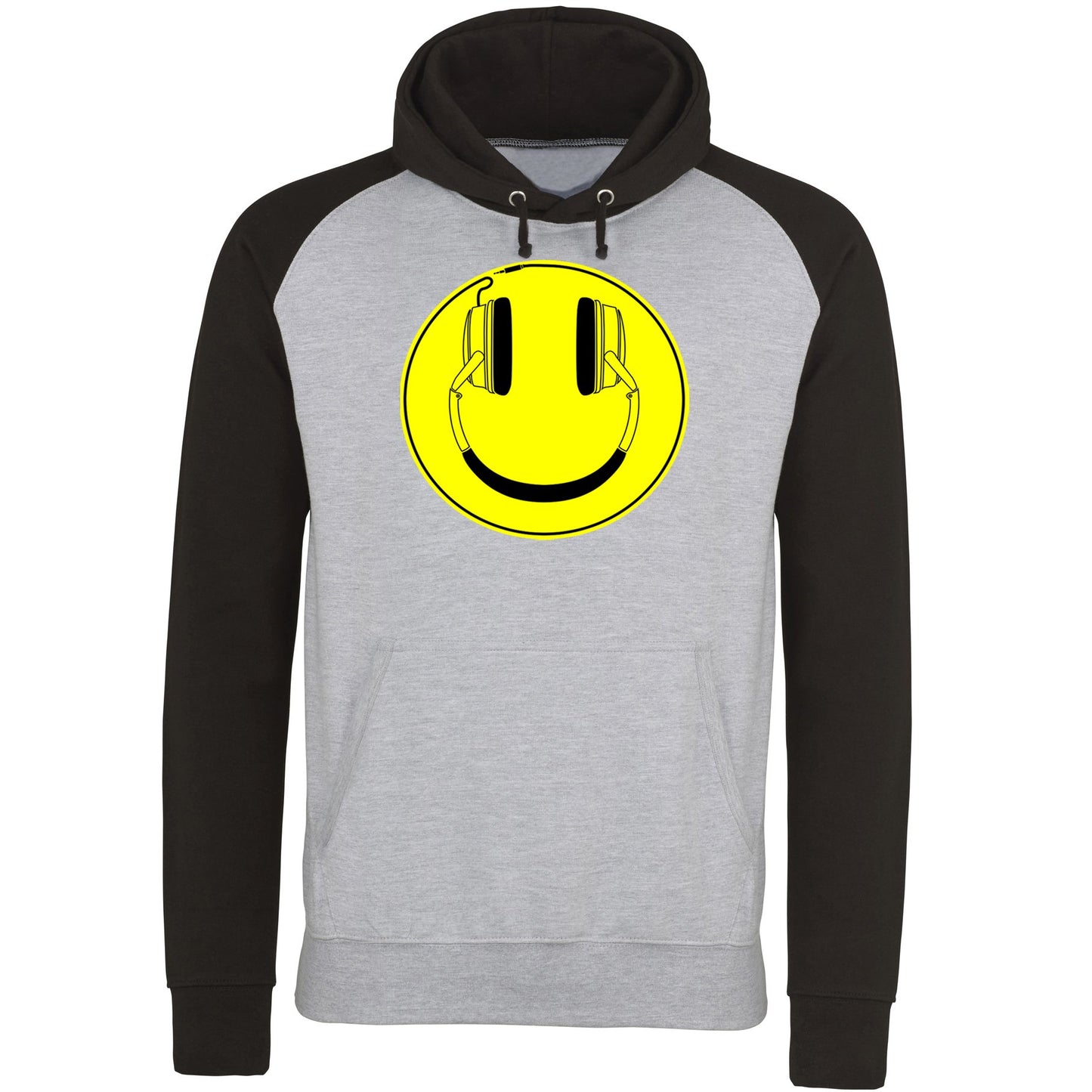 Headphones Smile Face Baseball Hoodie