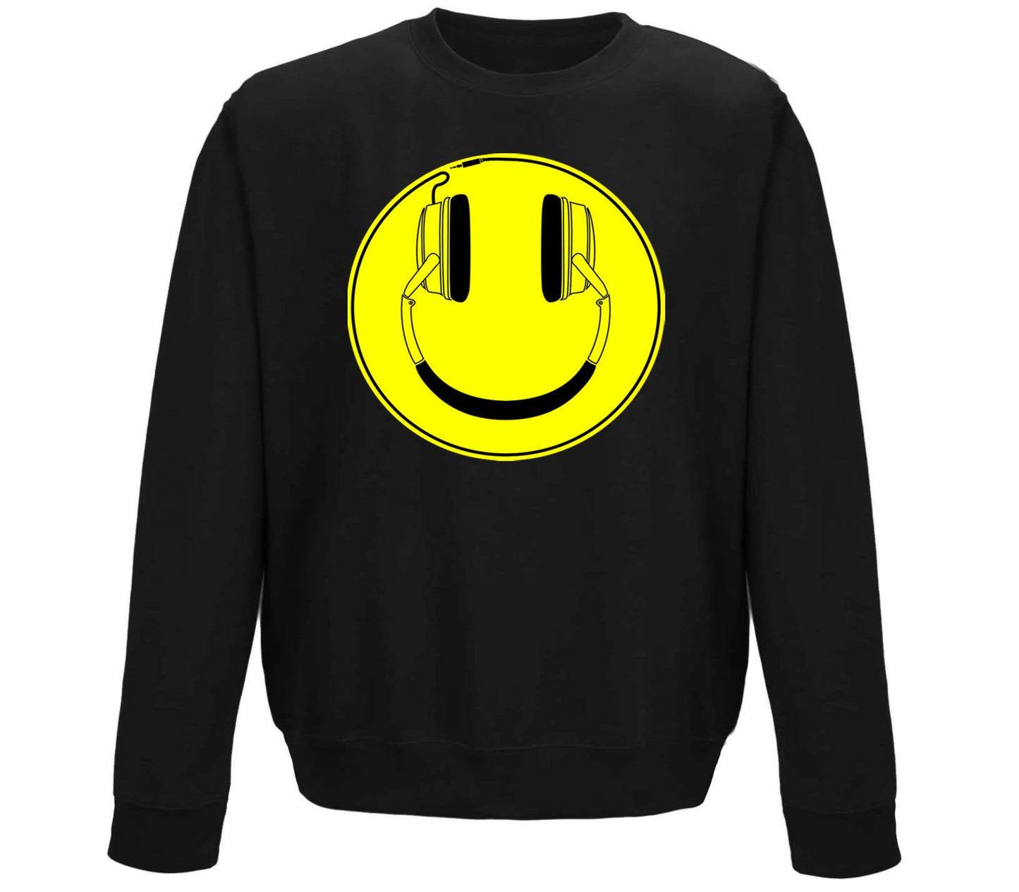 Headphones Smile Face Childrens Sweatshirt