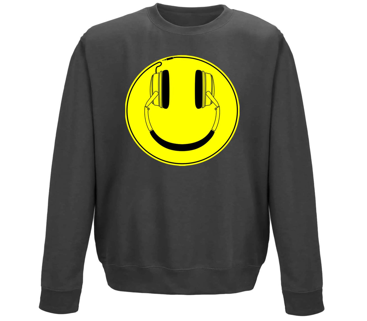 Headphones Smile Face Childrens Sweatshirt