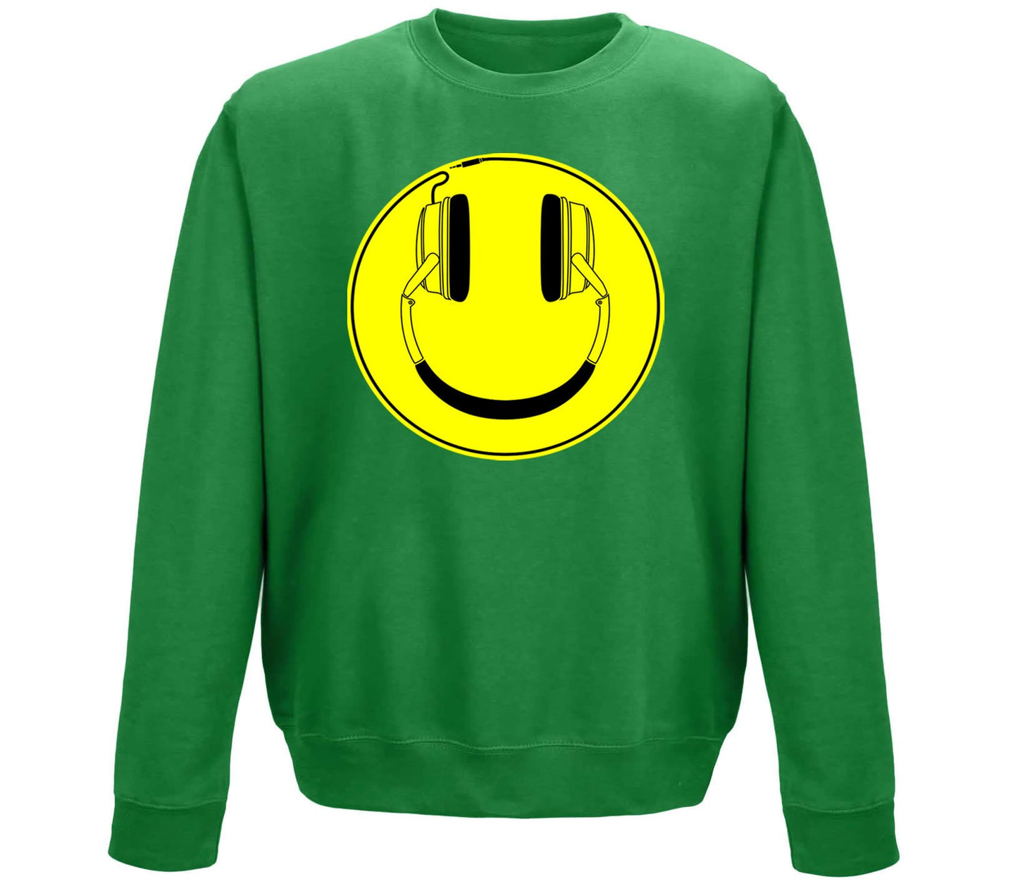 Headphones Smile Face Childrens Sweatshirt