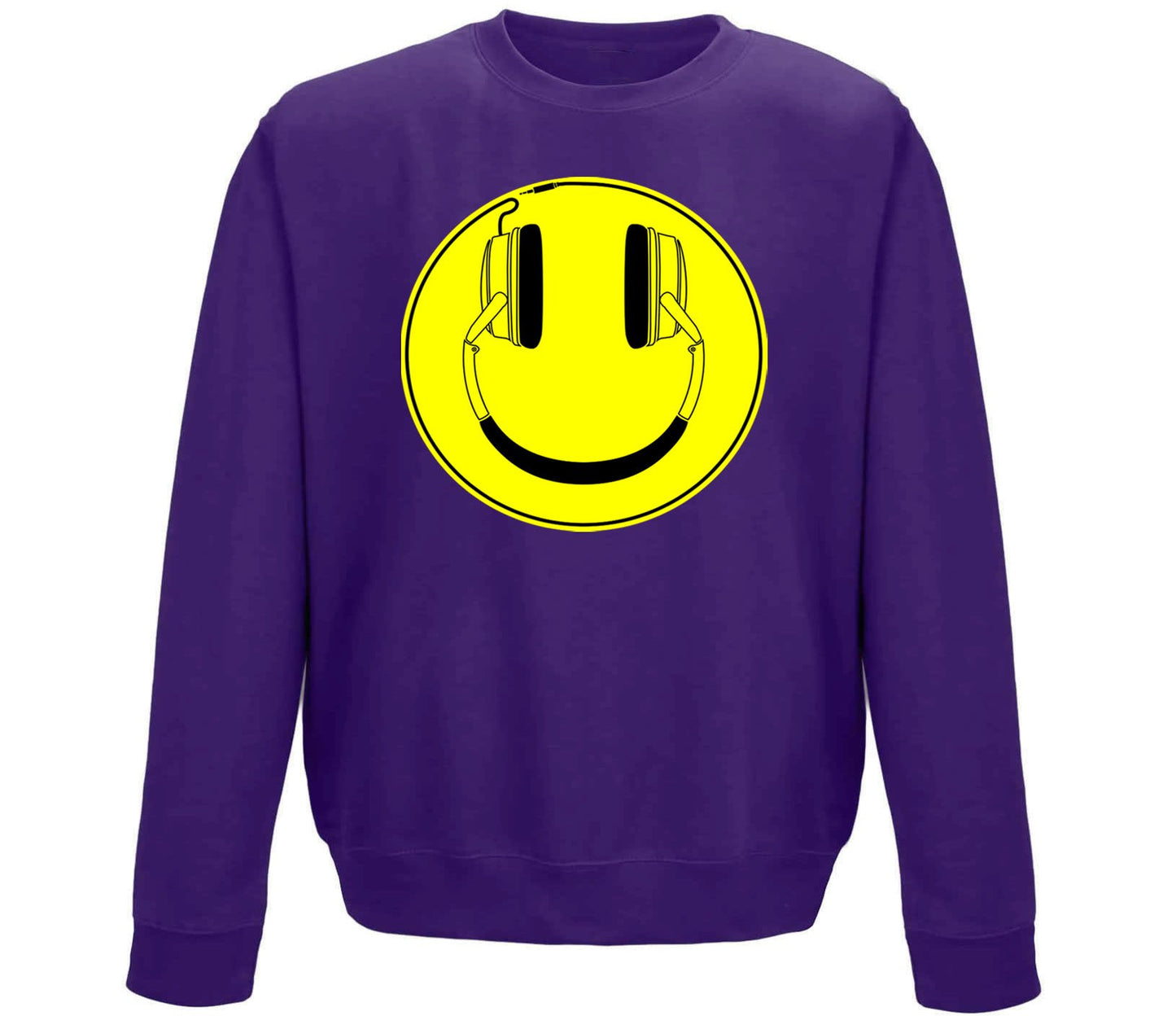 Headphones Smile Face Childrens Sweatshirt