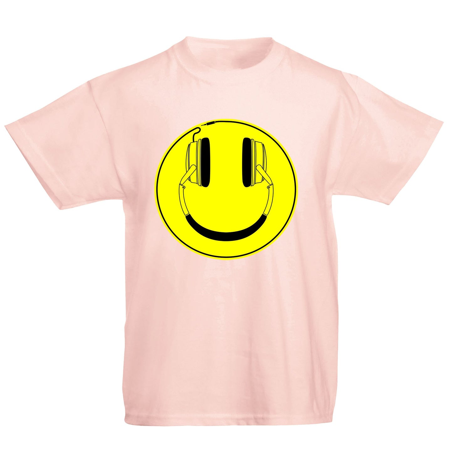 Headphones Smile Face Kids T-shirt