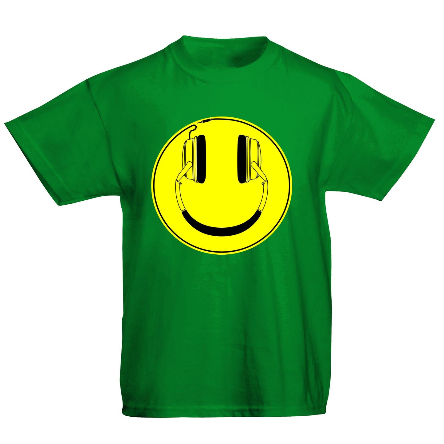 Headphones Smile Face Kids T-shirt