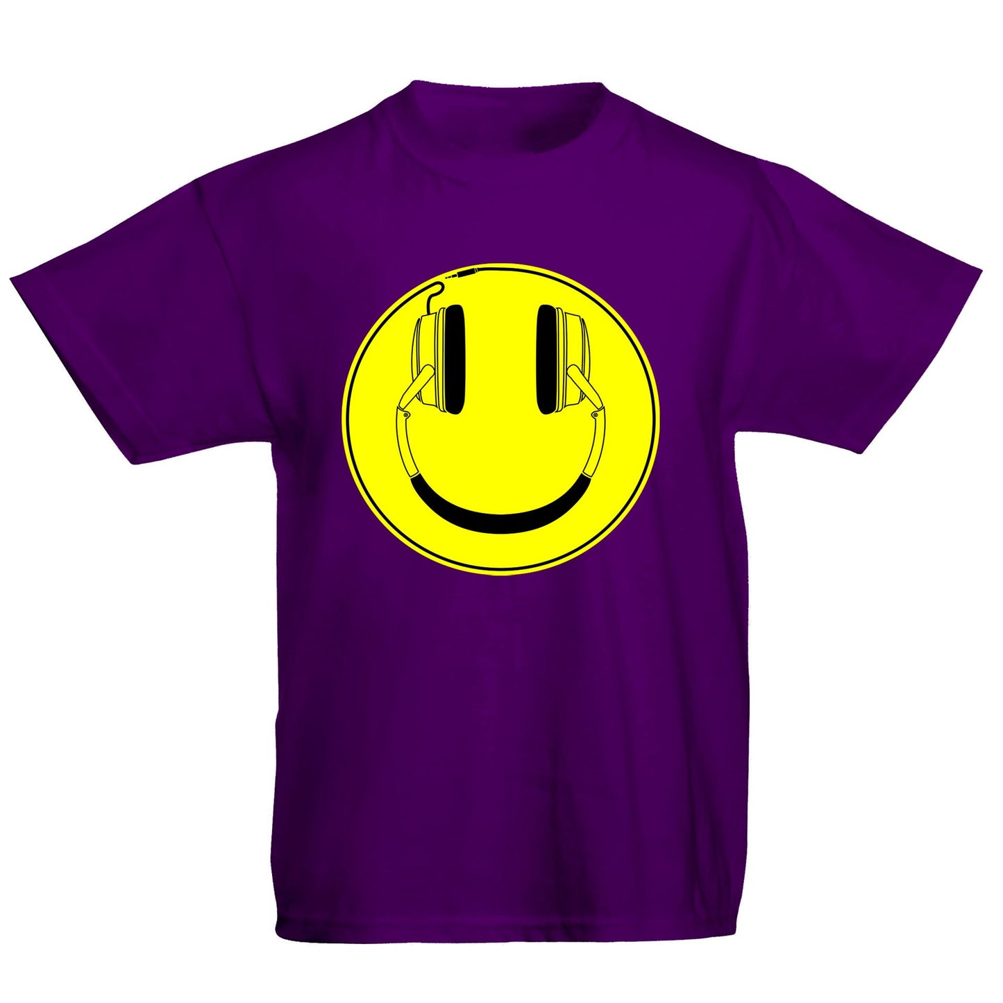 Headphones Smile Face Kids T-shirt