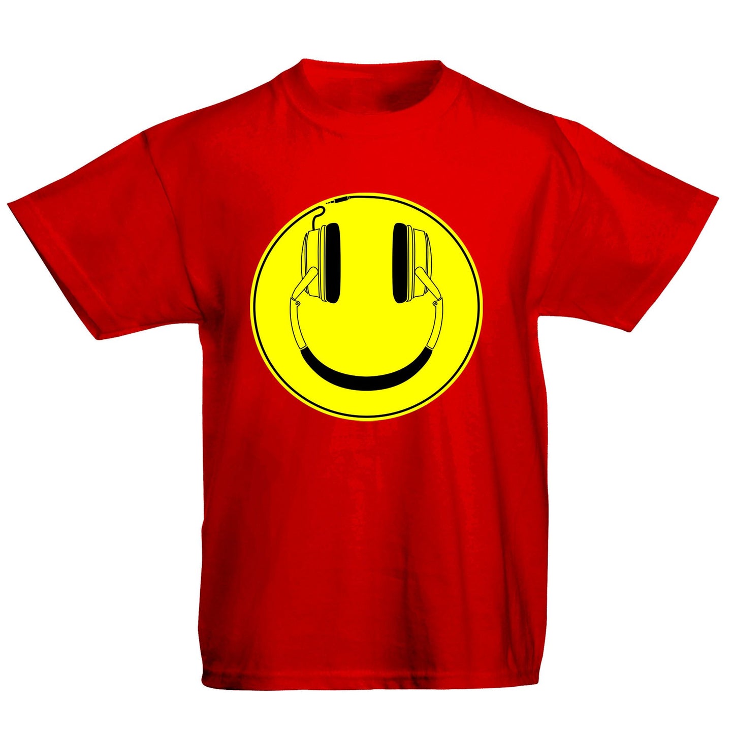 Headphones Smile Face Kids T-shirt