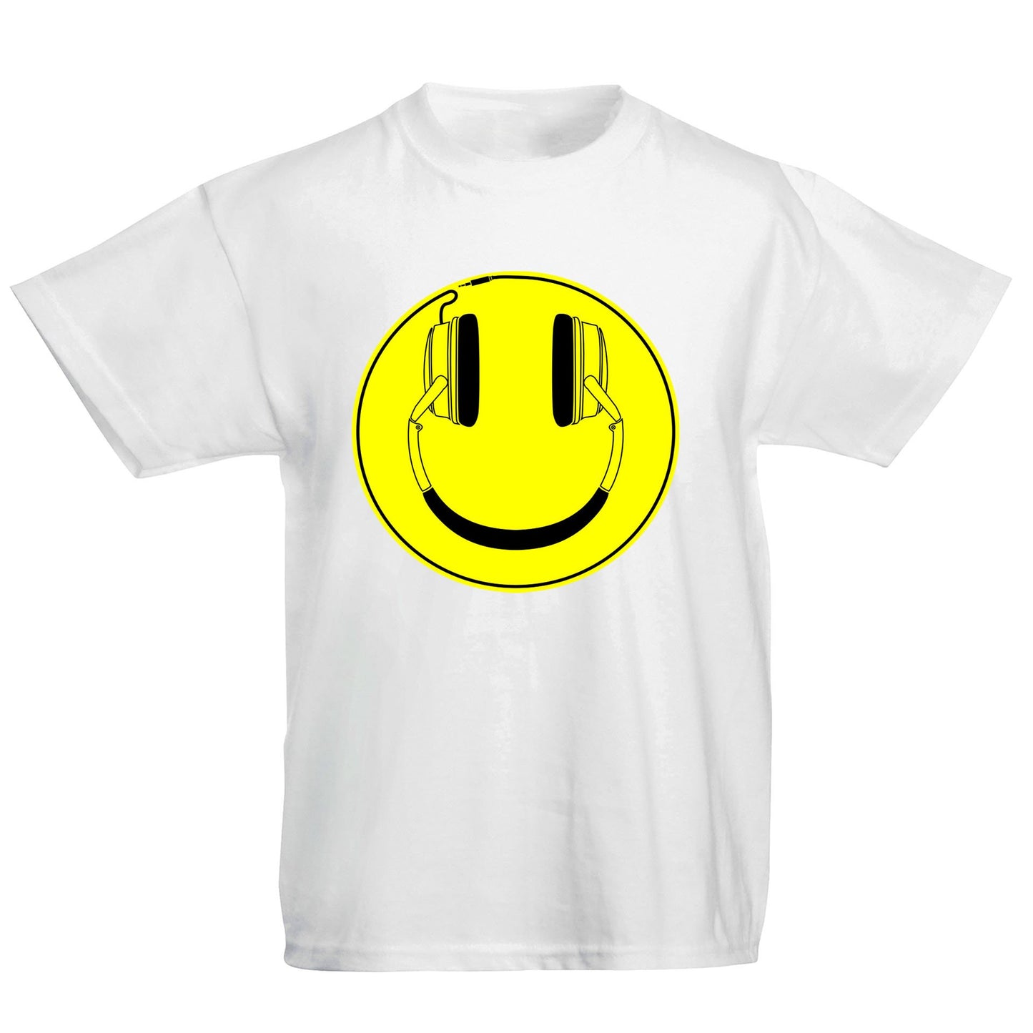 Headphones Smile Face Kids T-shirt