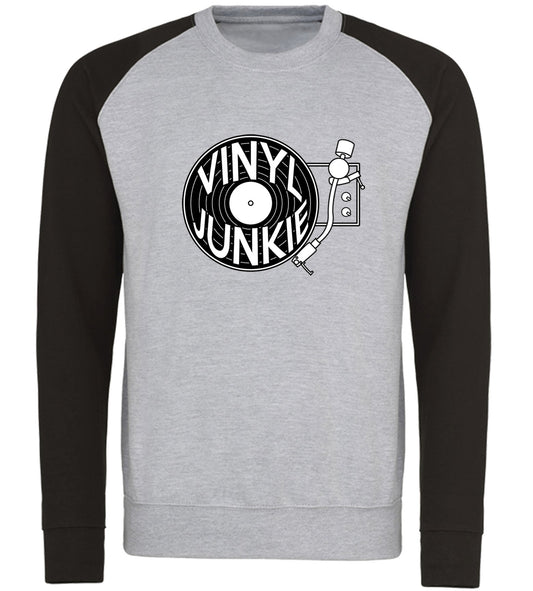 Vinyl Junkie Baseball Sweatshirt