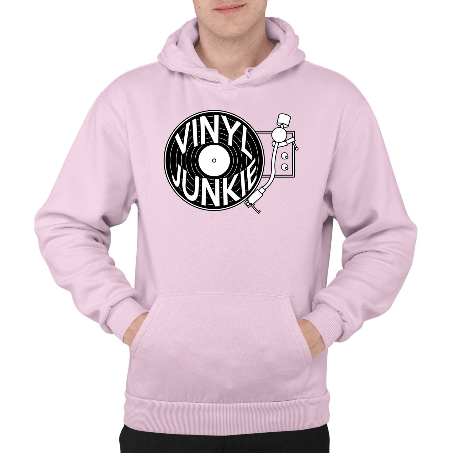 Vinyl Junkie Mens Pullover Hoodie