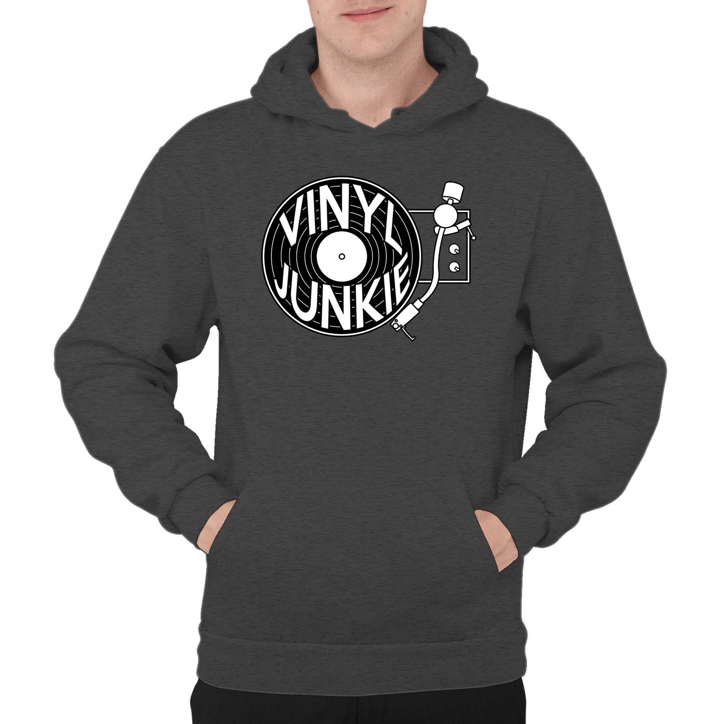 Vinyl Junkie Mens Pullover Hoodie