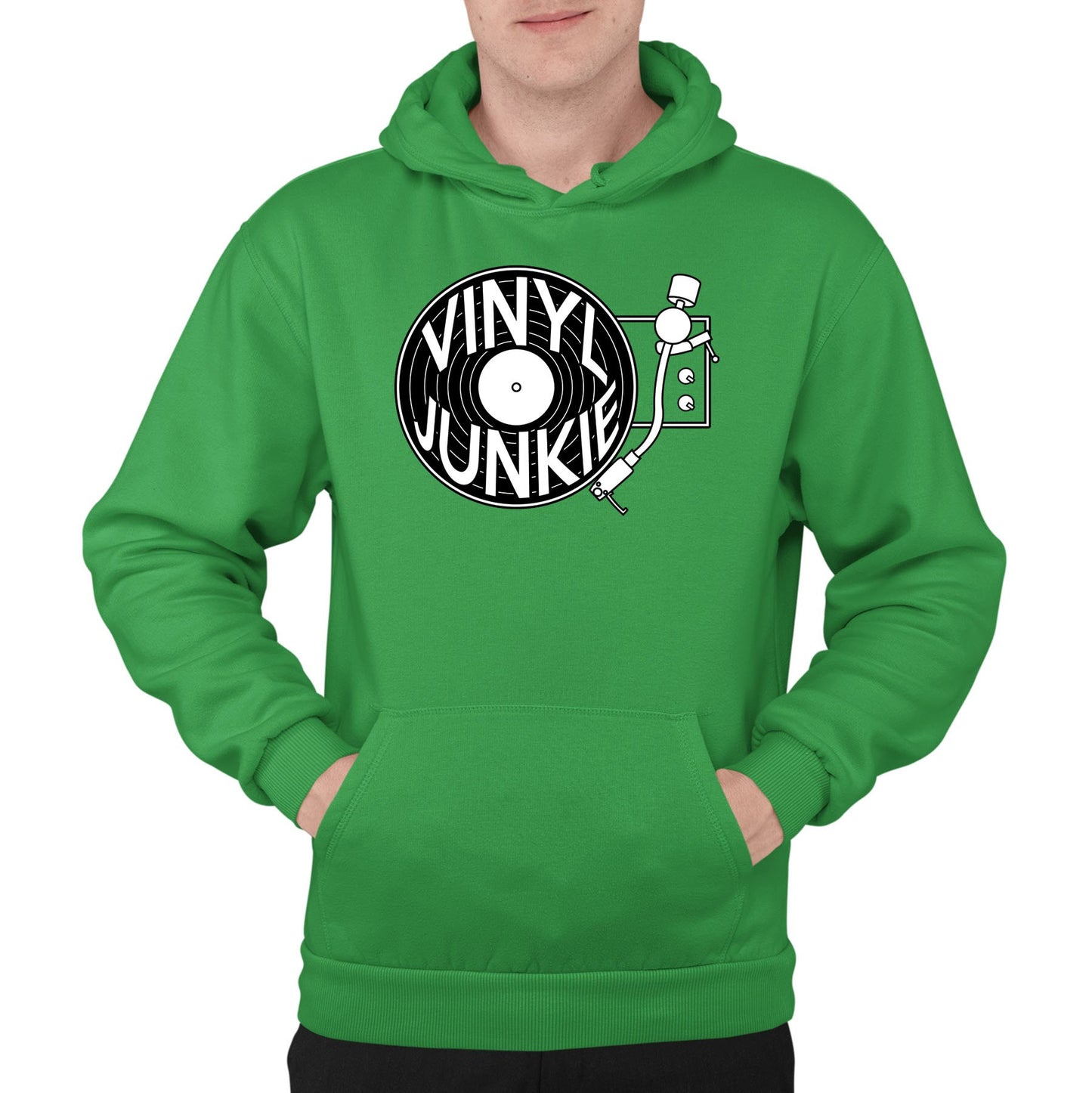 Vinyl Junkie Mens Pullover Hoodie