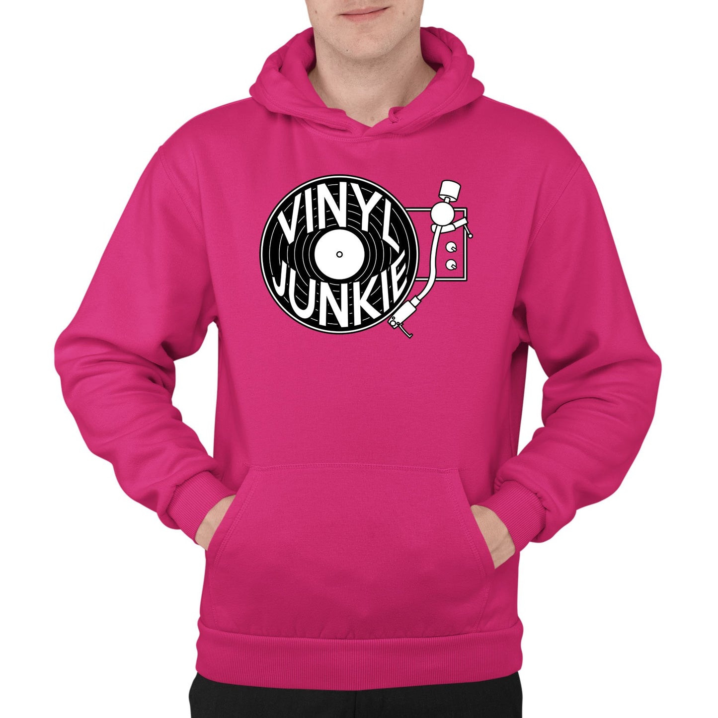 Vinyl Junkie Mens Pullover Hoodie