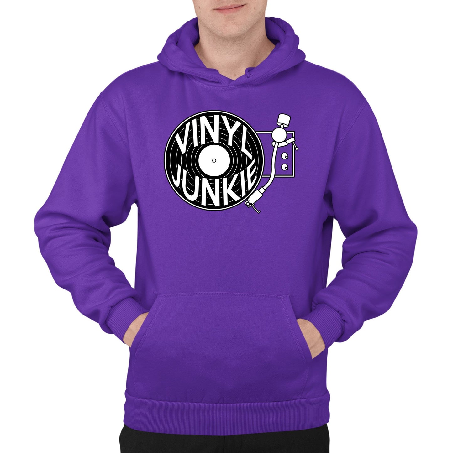 Vinyl Junkie Mens Pullover Hoodie