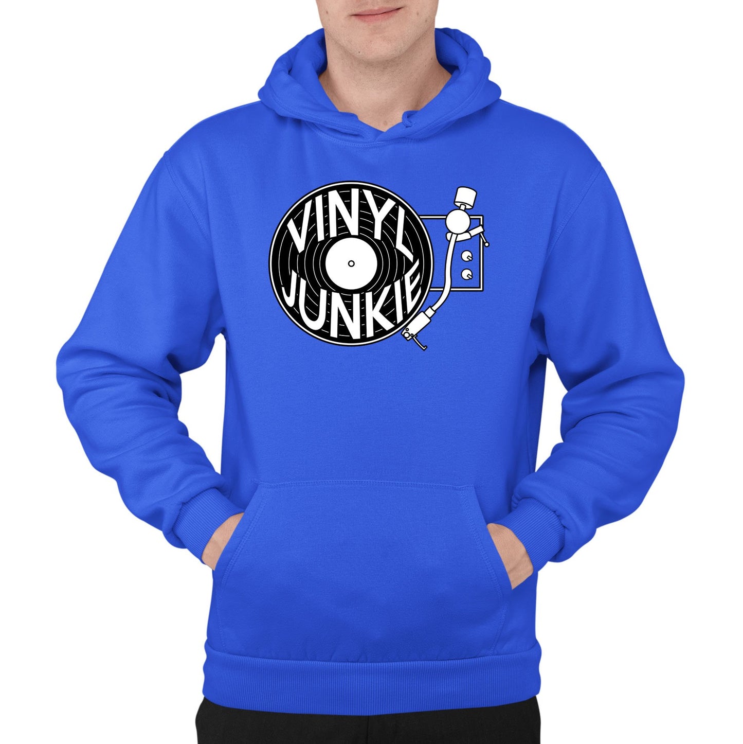 Vinyl Junkie Mens Pullover Hoodie