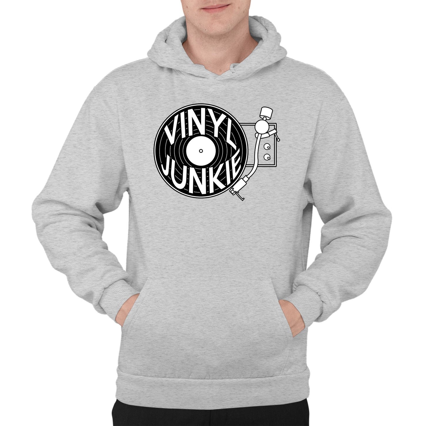 Vinyl Junkie Mens Pullover Hoodie