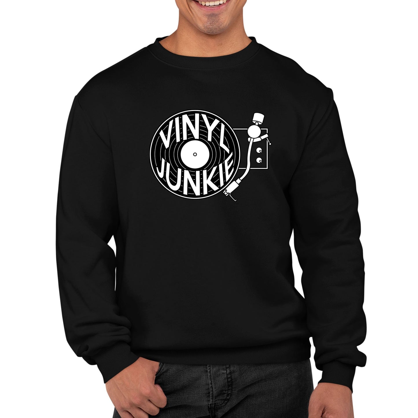 Vinyl Junkie Mens Sweatshirt