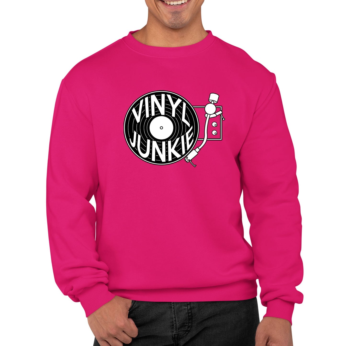 Vinyl Junkie Mens Sweatshirt