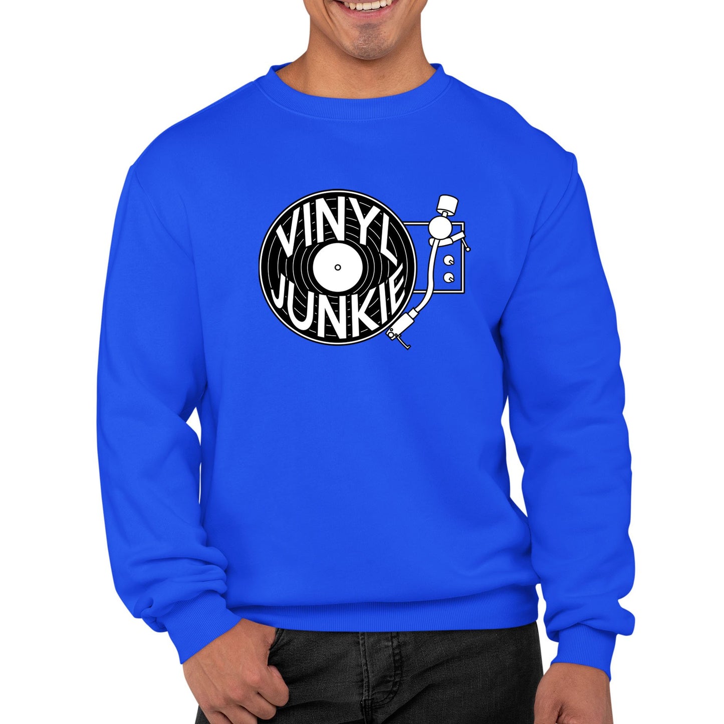 Vinyl Junkie Mens Sweatshirt