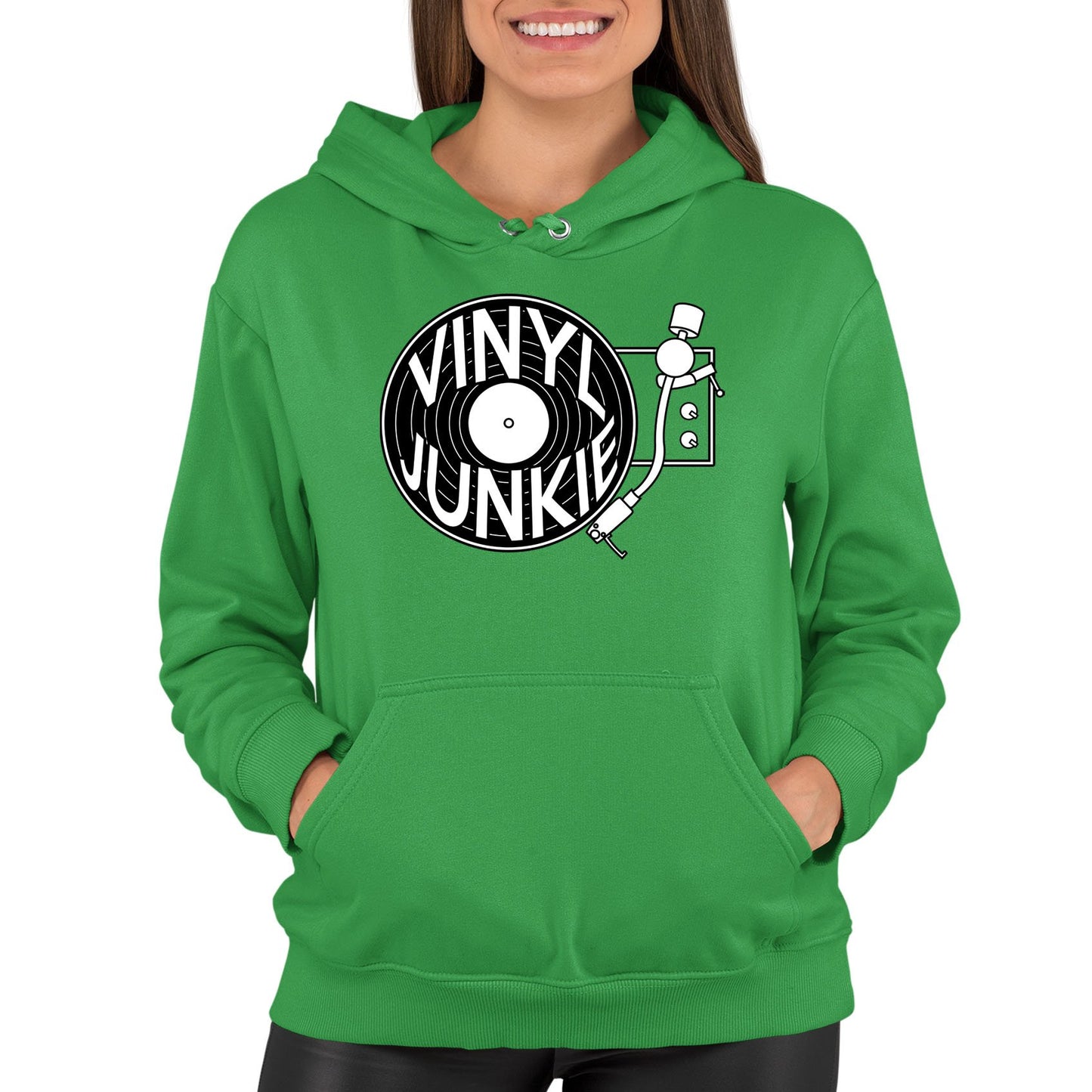 Vinyl Junkie Womens Pullover Hoodie