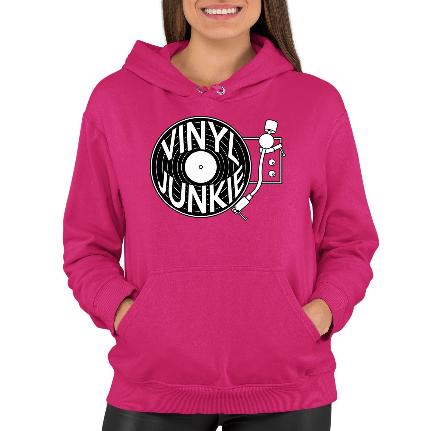 Vinyl Junkie Womens Pullover Hoodie