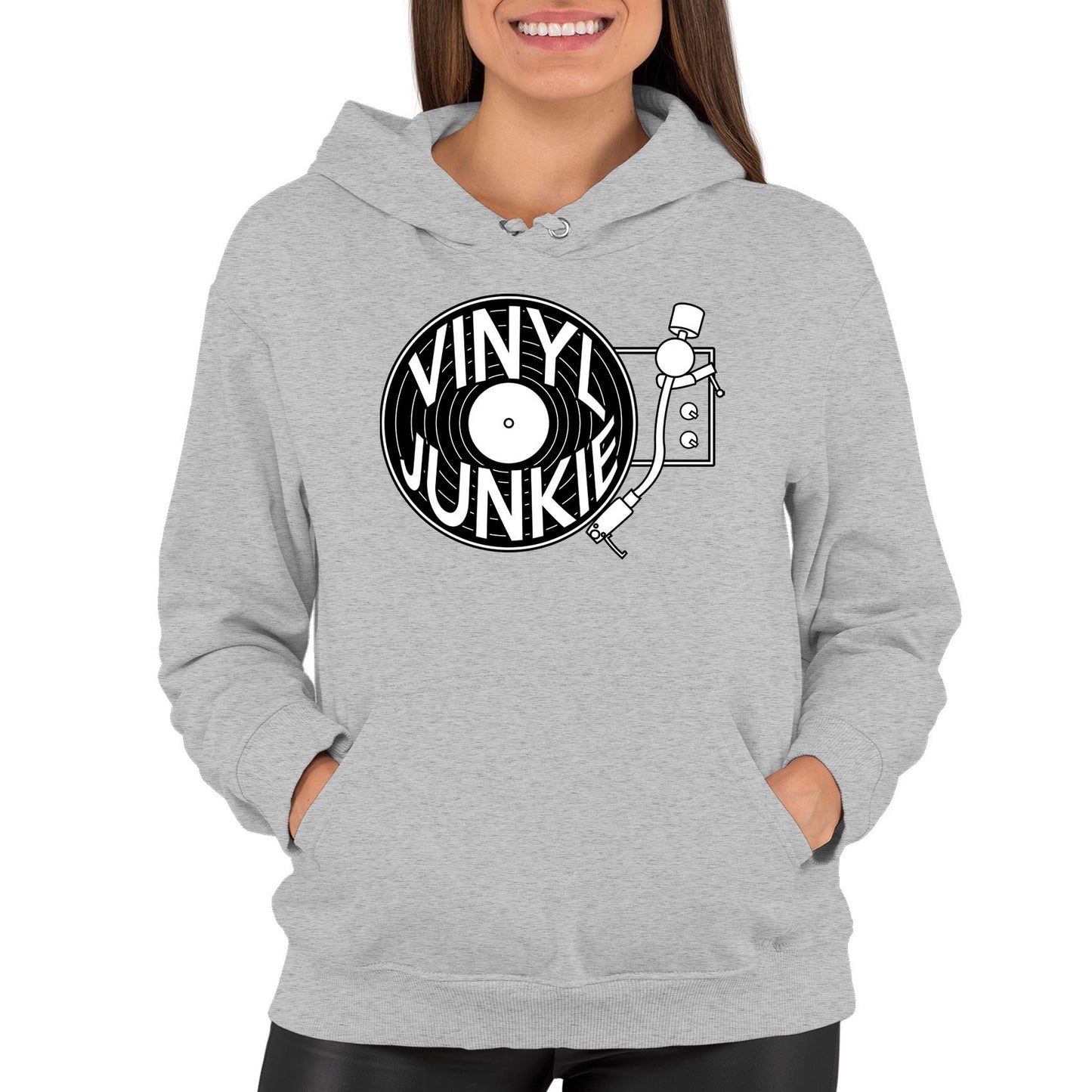 Vinyl Junkie Womens Pullover Hoodie