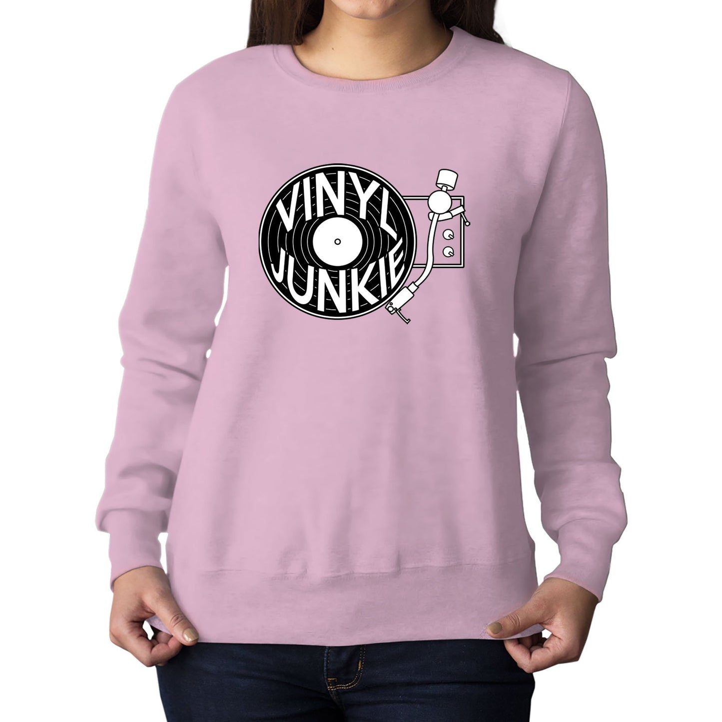 Vinyl Junkie Womens Sweatshirt