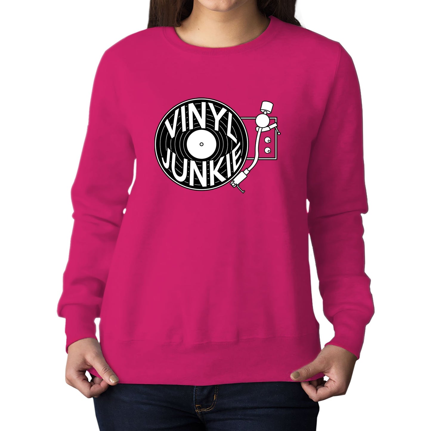 Vinyl Junkie Womens Sweatshirt