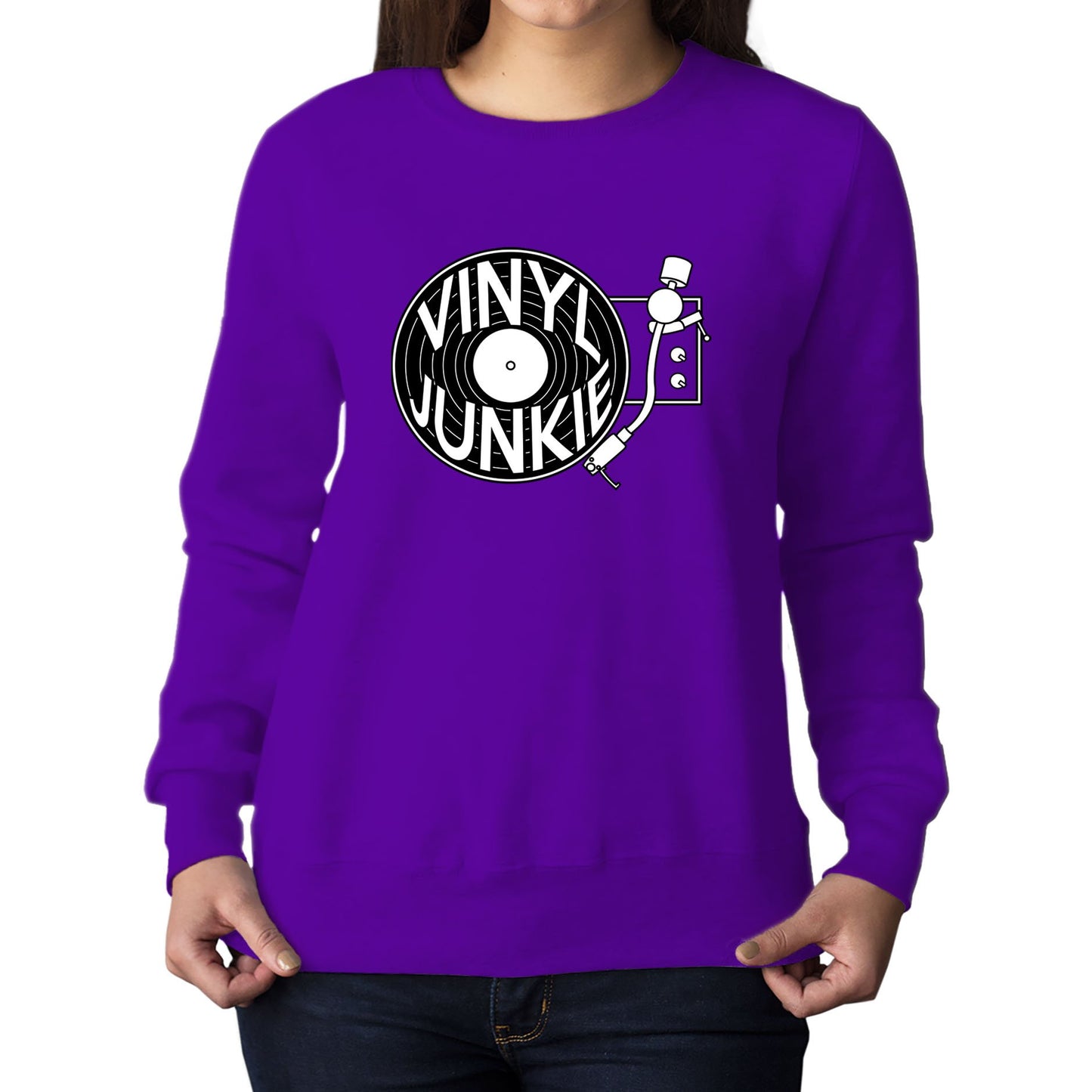 Vinyl Junkie Womens Sweatshirt