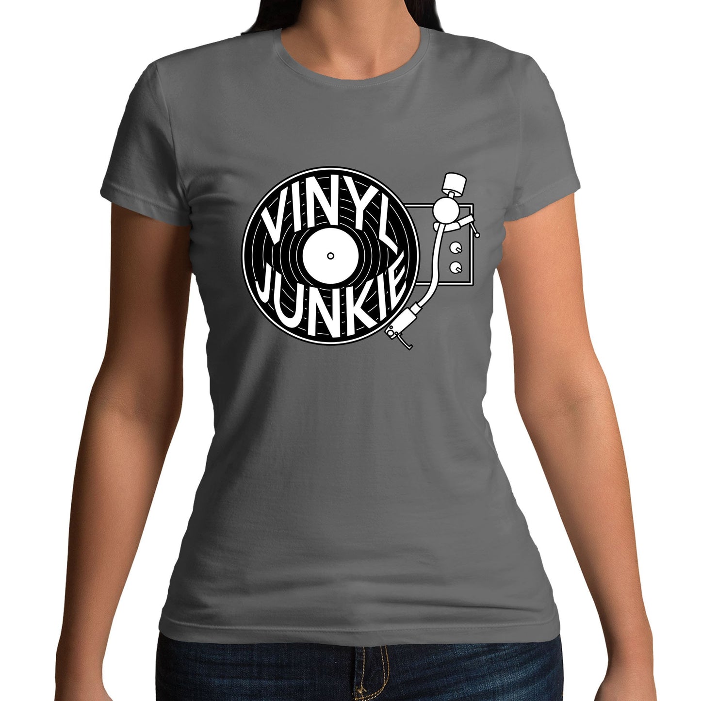 Vinyl Junkie Womens T-shirt