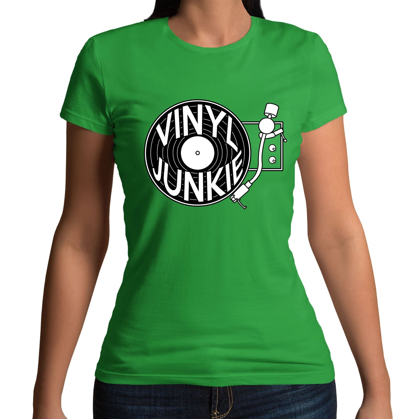 Vinyl Junkie Womens T-shirt