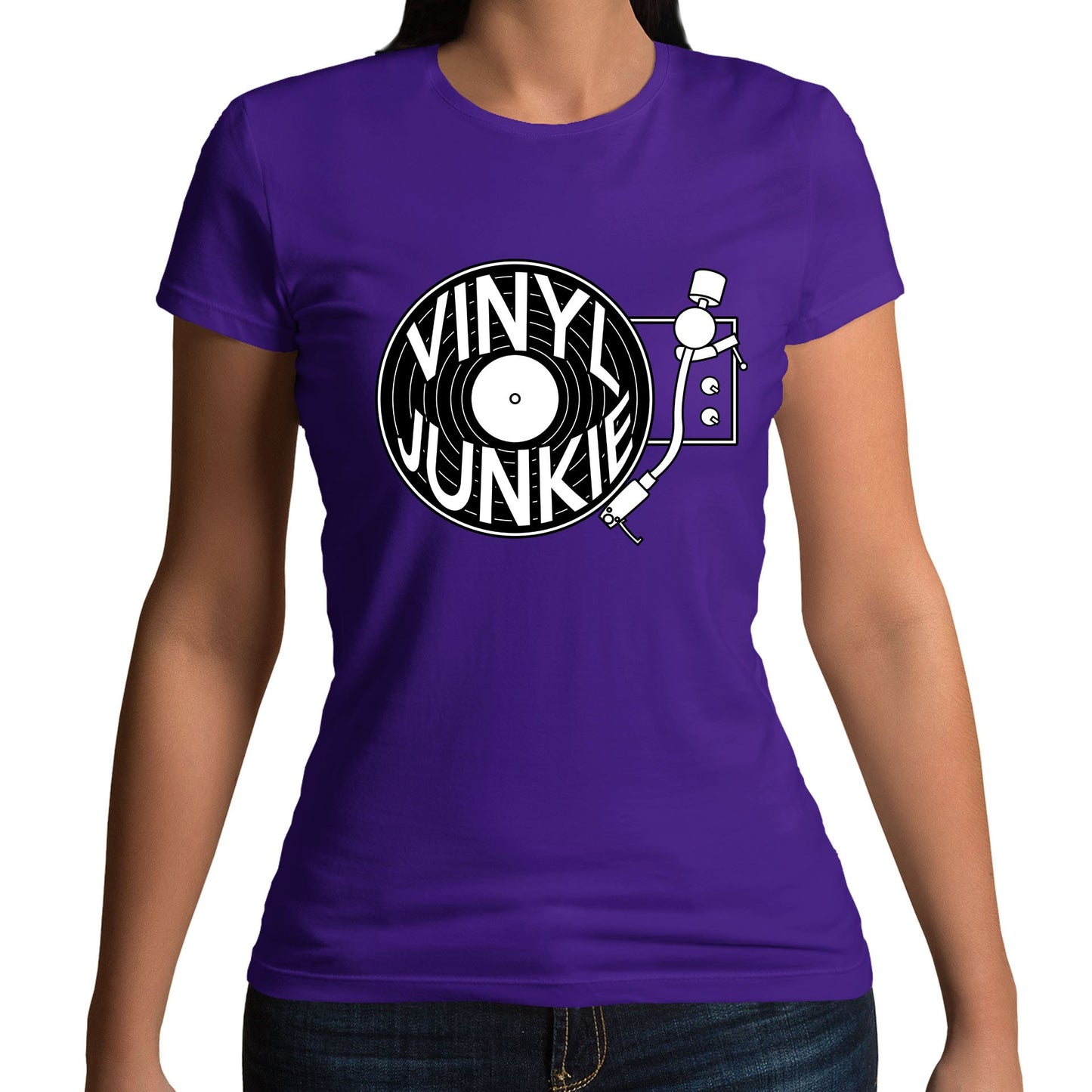 Vinyl Junkie Womens T-shirt