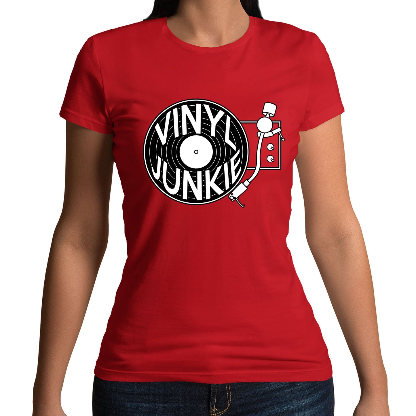 Vinyl Junkie Womens T-shirt