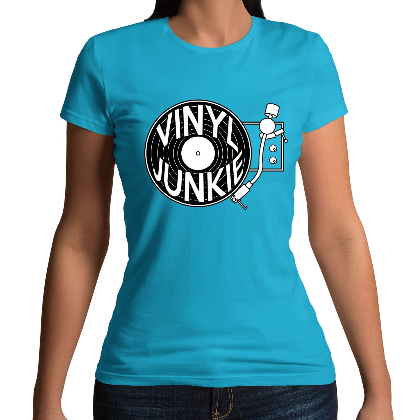 Vinyl Junkie Womens T-shirt