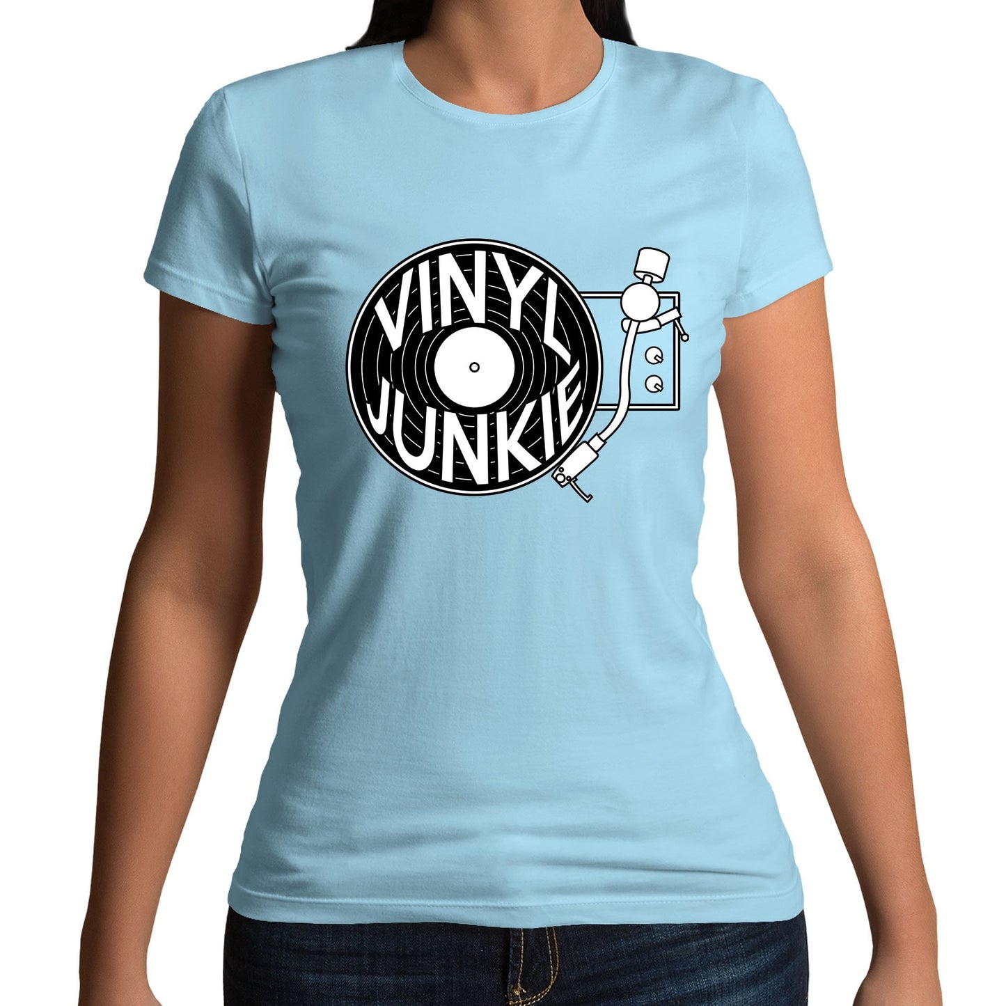 Vinyl Junkie Womens T-shirt