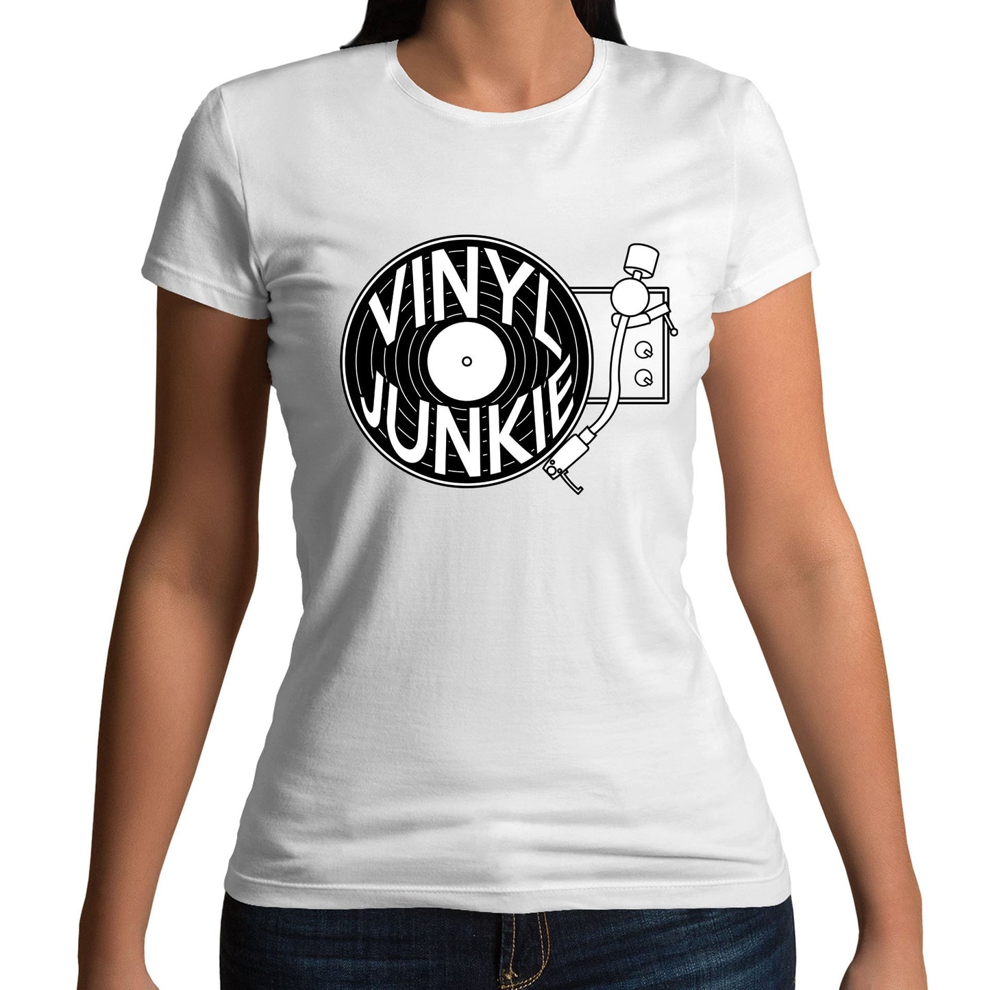 Vinyl Junkie Womens T-shirt