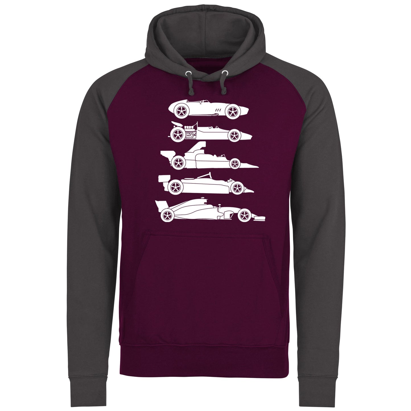 Evolution of the F1 Car Baseball Hoodie