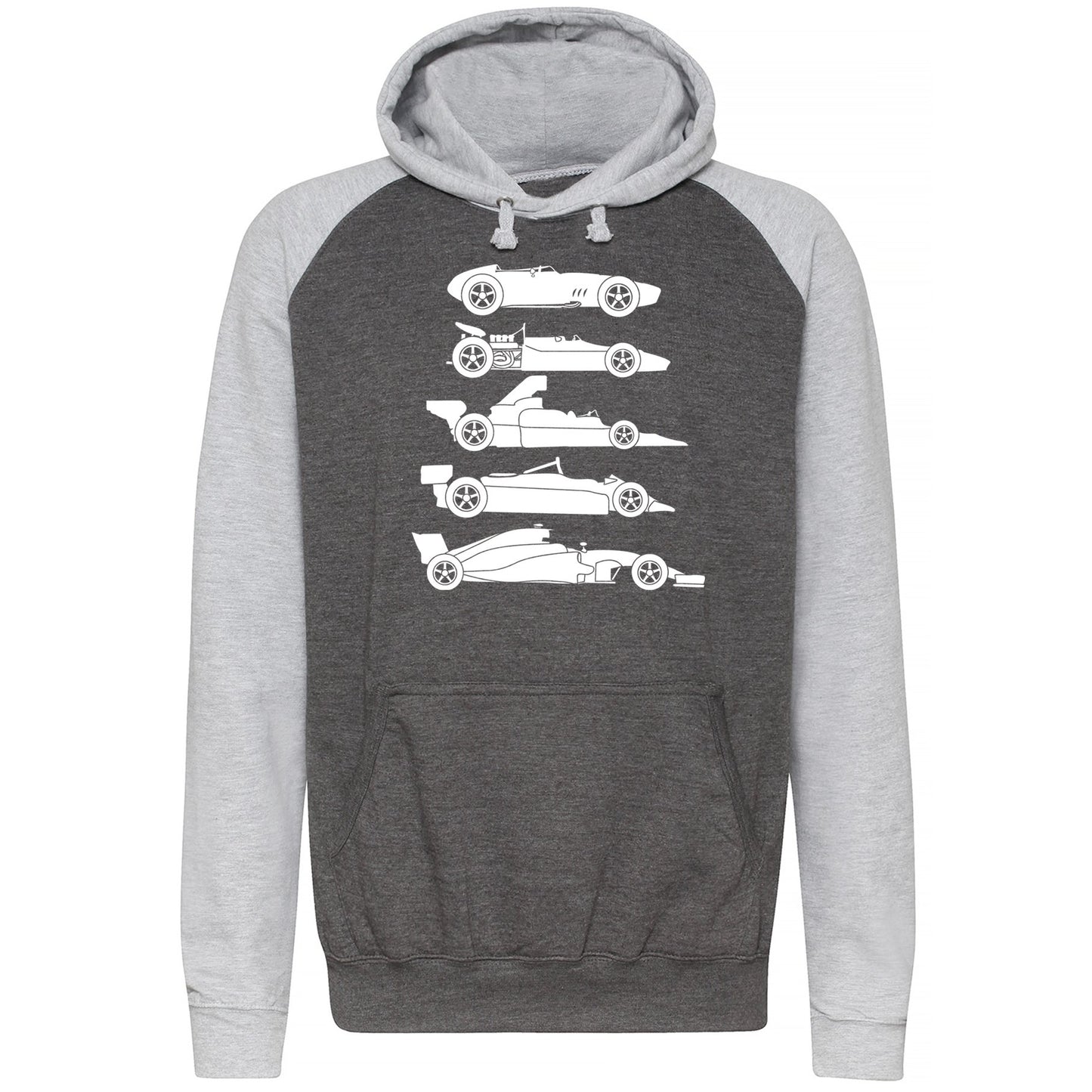 Evolution of the F1 Car Baseball Hoodie