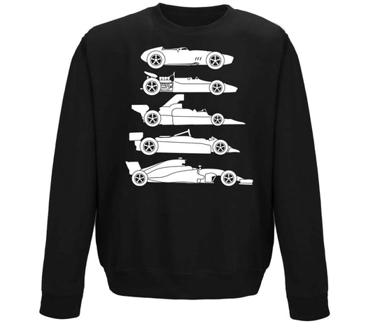 Evolution Of The F1 Car Childrens Sweatshirt