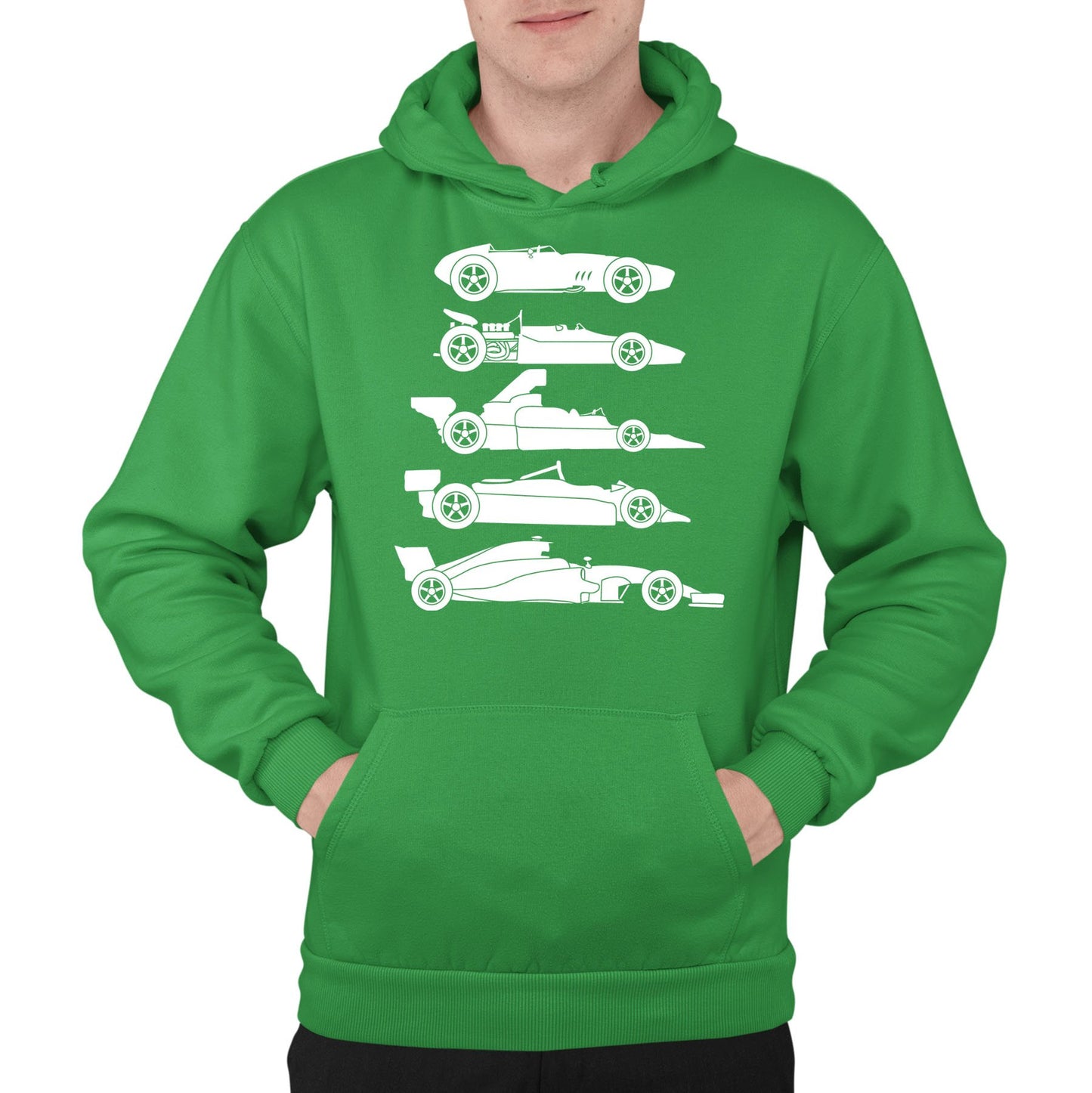 Evolution Of The F1 Car Mens Pullover Hoodie