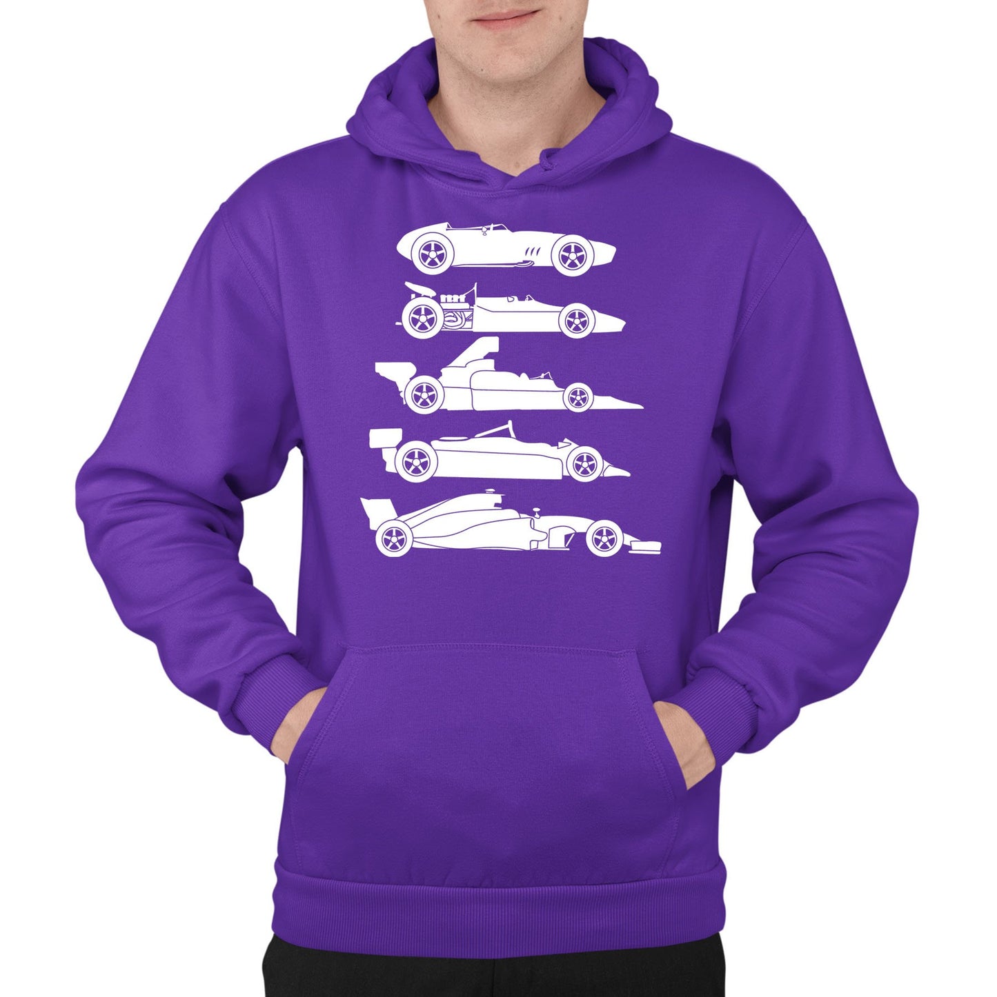 Evolution Of The F1 Car Mens Pullover Hoodie