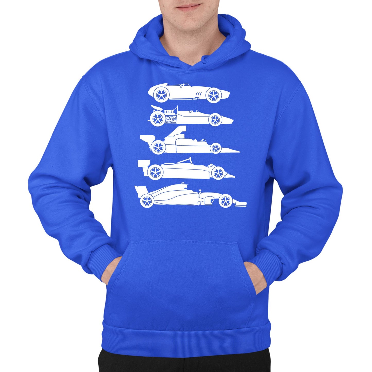 Evolution Of The F1 Car Mens Pullover Hoodie