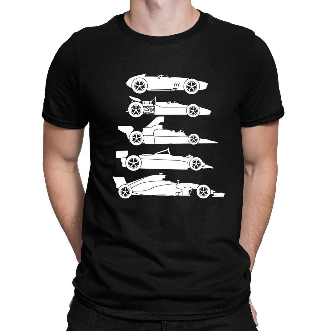 Evolution Of The F1 Car Mens T-shirt